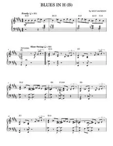 Blues In H (B) (arr. Brent Edstrom) - Milt Jackson, Modern Jazz Quartet (Piano Solo)