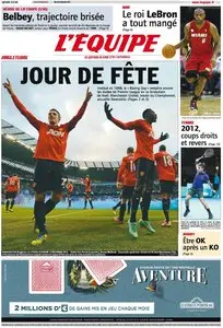 L'Equipe du 26 Décembre 2012