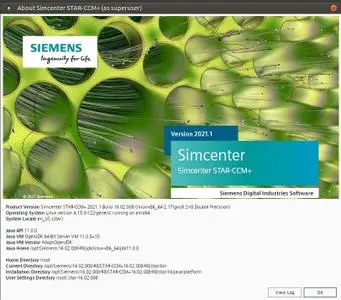 Siemens Star CCM+ 2021.1.0 R8 (16.02.008-R8 double precision) Linux