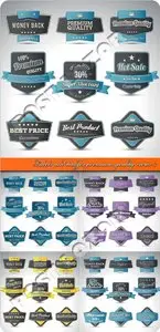 Labels and badges premium quality vector 2