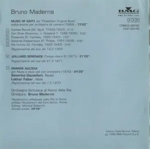Bruno Maderna - Grande Aulodia (1996)
