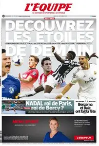 L'Equipe du Jeudi 31 Octobre 2013