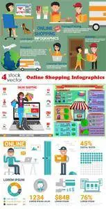 Vectors - Online Shopping Infographics