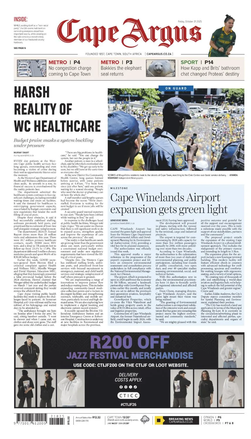 Cape Argus - 31 October 2025