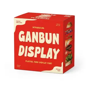 Ganbun Display – Playful Food Display Font