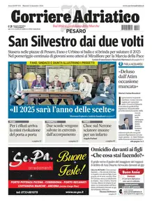 Corriere Adriatico Pesaro - 31 Dicembre 2024