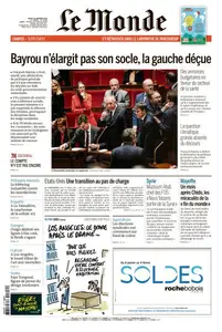 Le Monde du Jeudi 16 Janvier 2025