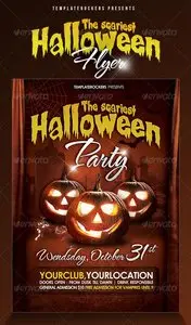 GraphicRiver Scariest Halloween Party Flyer - 3 Sizes