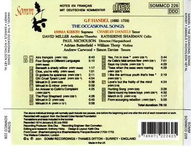 Emma Kirkby, Paul Nicholson - Handel: The Occasional Songs (2001)