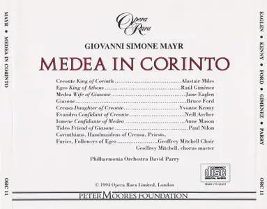David Parry, Philharmonia Orchestra - Mayr: Medea in Corinto (1994)
