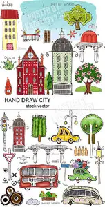 Hand draw city