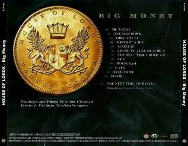 House Of Lords - Big Money (2011) [Japanese Ed.]
