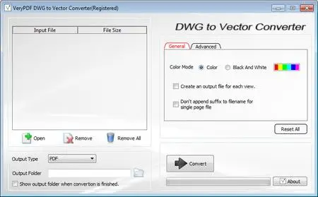VeryPDF DWG to Vector Converter 2.0
