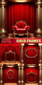 Stock photo - Gold frames
