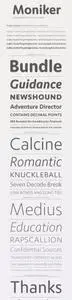 Moniker Font Family