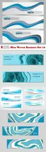 Vectors - Blue Waves Banners Set 10