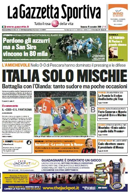 La Gazzetta dello Sport (15-11-09)