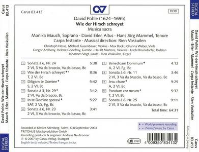 Rien Voskuilen, L'Arpa festante - David Pohle: Wie der Hirsch schreyet. Musica sacra (2007)