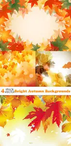 Vectors - Bright Autumn Backgrounds