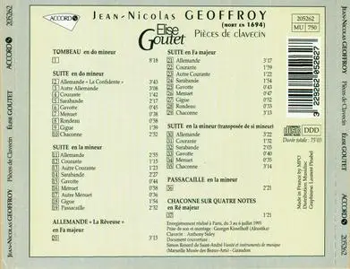 Elise Goutet - Geoffroy: Pieces de Clavecin (1996)