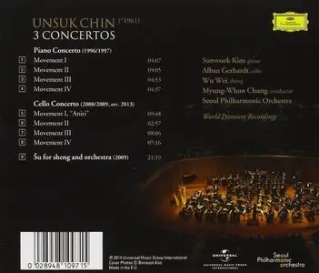 Unsuk Chin - 3 Concertos - Kim, Gerhardt, Wei, Chung, Seoul Philharmonic (2014) {Deutsche Grammophon}