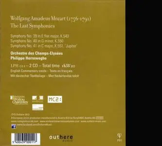 Philippe Herreweghe, Orchestre des Champs-Élysées - Wolfgang Amadeus Mozart: The Last Symphonies (2013)