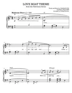 Love Boat Theme - Charles Fox, TV Theme Song (Easy Piano)