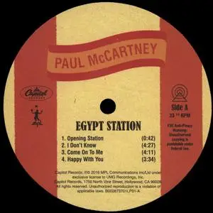 Paul McCartney - Egypt Station (2018) [2LP, Vinyl Rip 16/44 & mp3-320 + DVD] Re-up