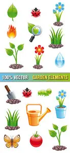 Stock Vector - Garden Elements