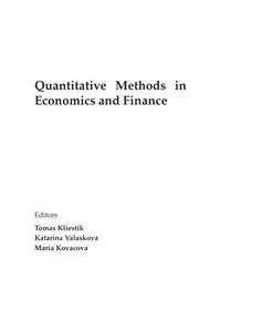 Quantitative Methods in Economics and Finance