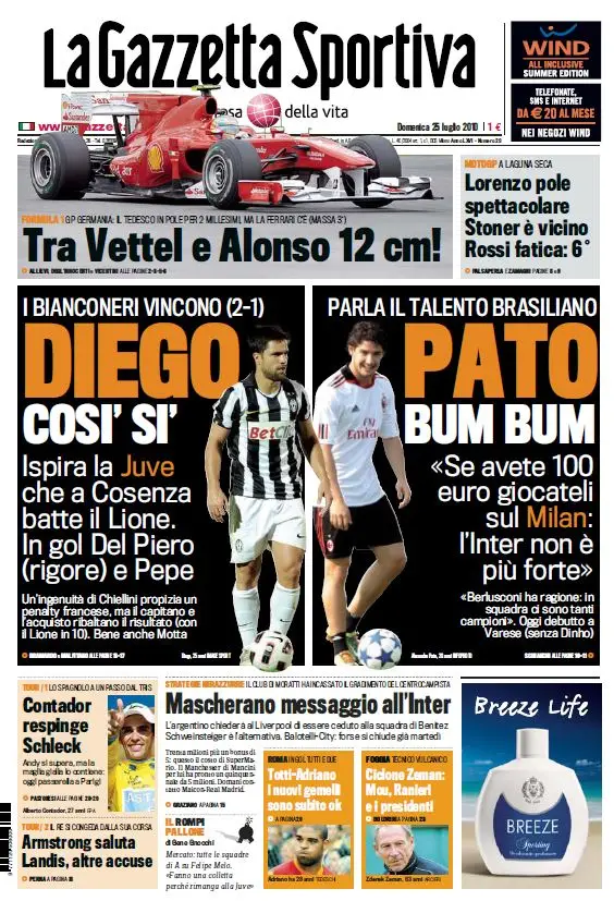 La Gazzetta dello Sport (25-07-10)