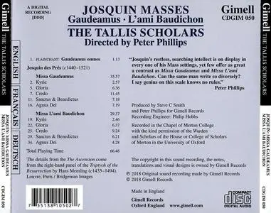 Peter Phillips, The Tallis Scholars - Josquin des Prés: Missa Gaudeamus & Missa L'ami Baudichon (2018)