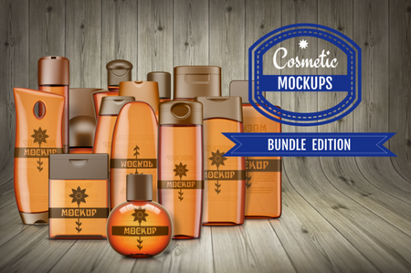 CreativeMarket - Cosmetic Bottle Mockups Bundle