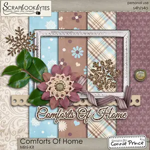 5 Vintage Winter Mini Scrap Kit
