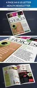 GraphicRiver 4 Page A4 and US Letter Healthy Living Newsletter