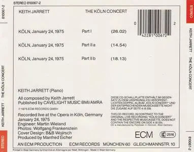 Keith Jarrett - The Koln Concert (1975) {ECM, 810 067-2, Early Press, W.Germany for Japan}