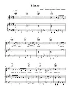 Silence (featuring Khalid) - Khalid, Marshmello (Piano-Vocal-Guitar (Piano Accompaniment))