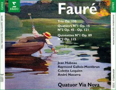 Quartet Via Nova, Jean Hubeau - Gabriel Faure: Quintettes, Quatuors, Trio (1971) 3 CDs, Reissue 1994