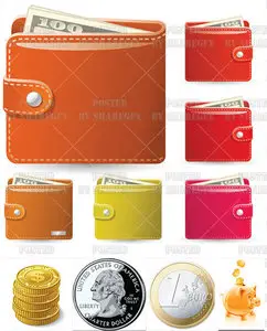 Stock Vector - Money icons