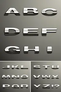 Chrome Alphabet Vector