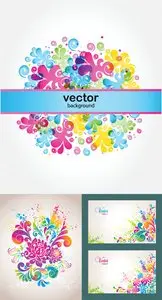 Colorful Flower Vector Backgrounds
