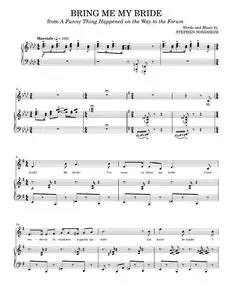 Bring Me My Bride - Stephen Sondheim Madonna (Piano Vocal)