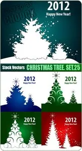 Christmas tree. Set.25 - Stock Vector