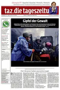 Tageszeitung TAZ vom 21 Februar 2114