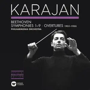 Herbert von Karajan, Philharmonia Orchestra - Beethoven: Symphonies Nos. 1-9 & Overtures (1951-1955/2014) [24-bit/96kHz]