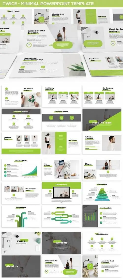 Twice - Minimal & Simple Powerpoint Template / AvaxHome