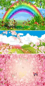 PSD templates - Bright flower images