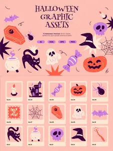 EE - Halloween Vector Graphic Illustration Assets B9L2ZM5