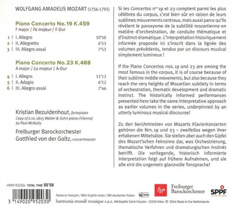 Kristian Bezuidenhout, Freiburger Barockorchester - Wolfgang Amadeus Mozart: Piano Concertos K.459 & 488 (2024)