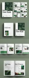 Botanic Case Study Brochure Layout Design Template DJU5YE7